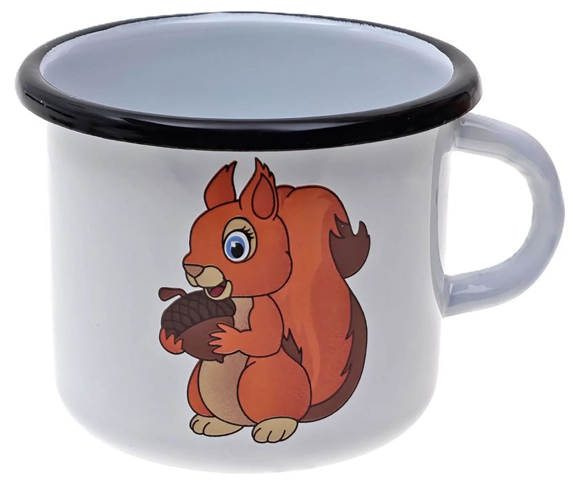 Kubek Emaliowany Wiewiórka Wanda 9 Cm 500 Ml Stal Emaliowana