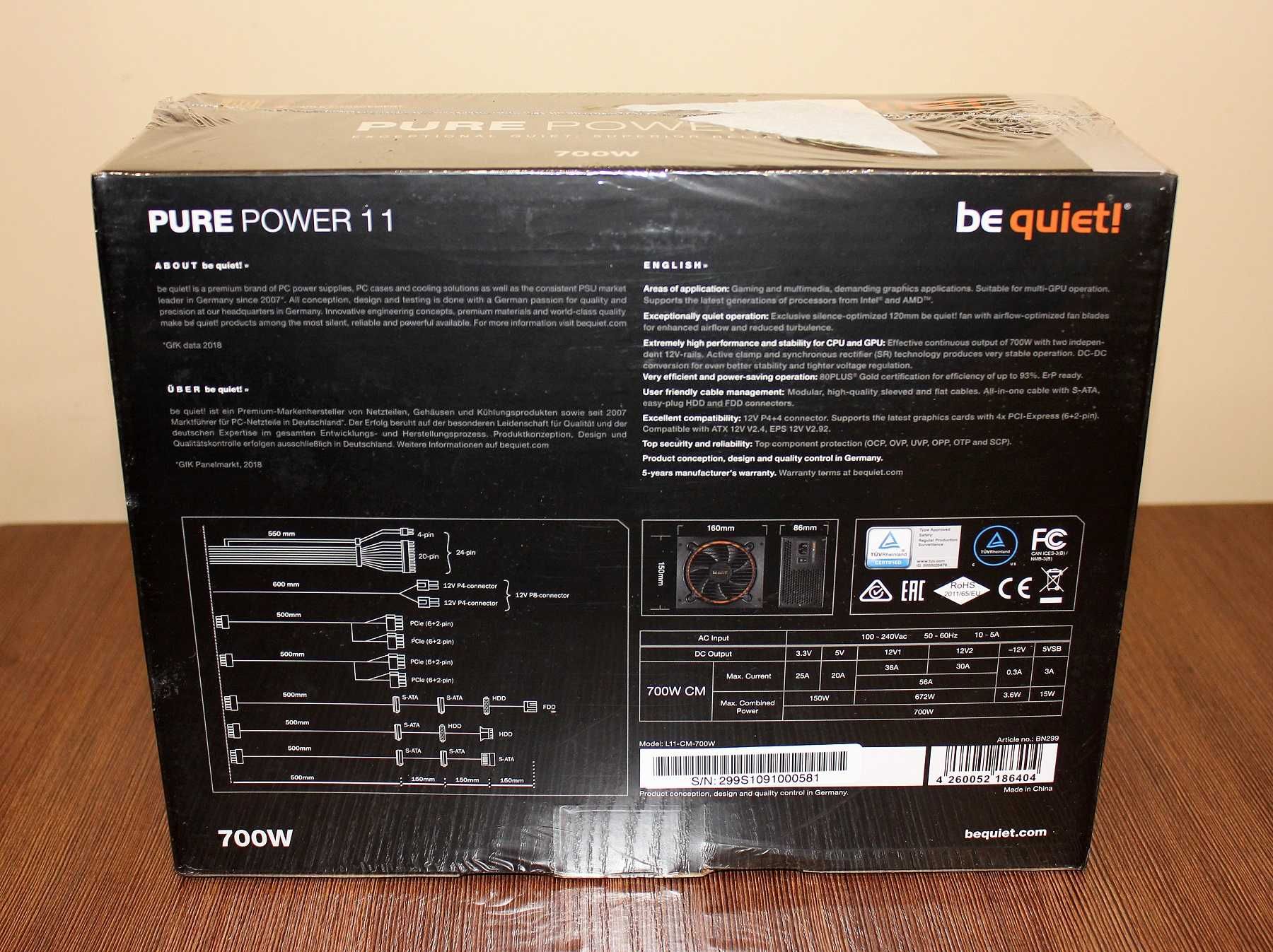 Блок питания be quiet! Pure Power 11 700W (Новый)