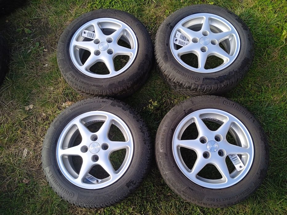 felgi aluminiowe 4x98 fiat 500 punto panda opony zimowe 175/65 r14