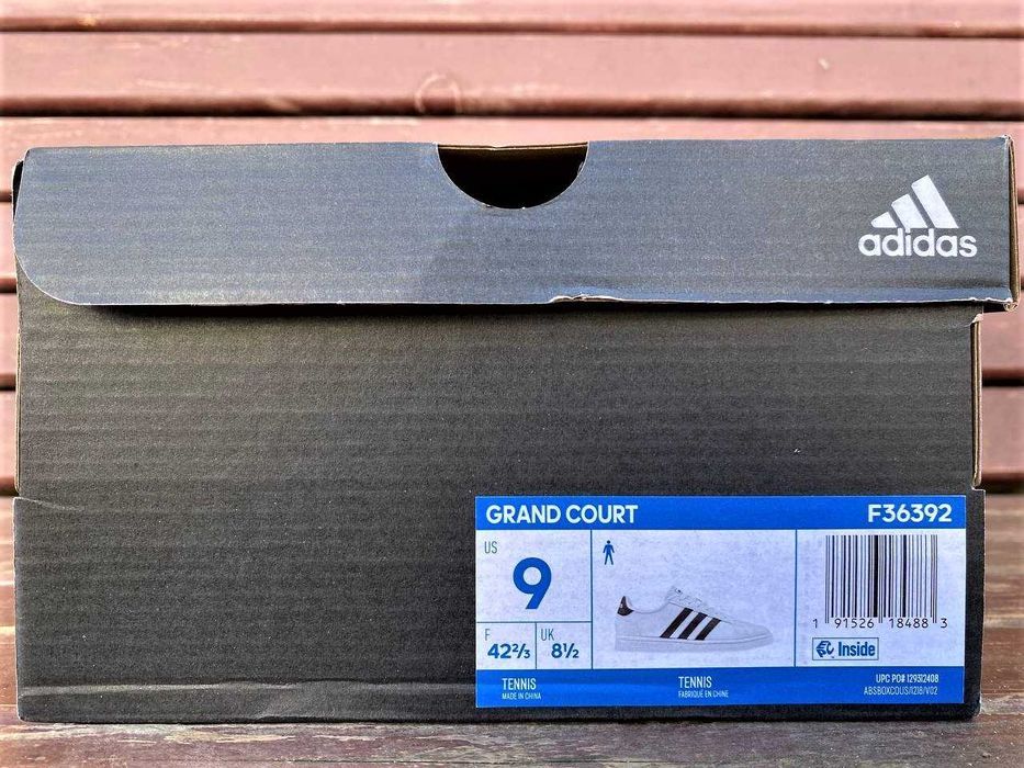 США! Чоловічі кросівки Adidas Grand Court F36392 Оригінал! 45-46