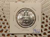 Portugal - moeda em prata de 20 escudos de 1966