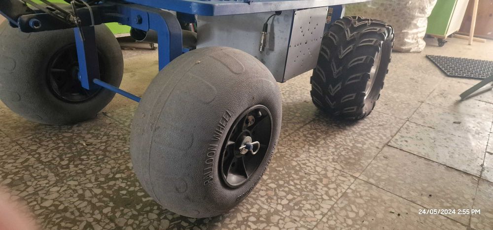 Carrinho elétrico para pesca de praia