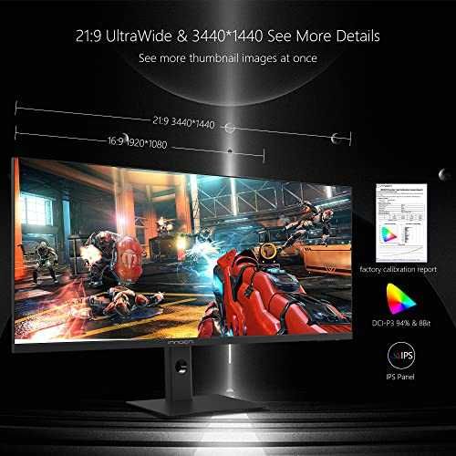 INNOCN 40 Cali Gaming Monitor, 3440 * 1440P 144Hz FreeSync, 21:9 IPS