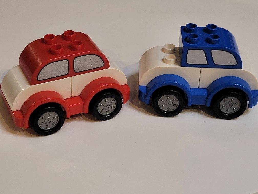 2szt Policja karetka autka kreatywne podwozie klocki LEGO DUPLO