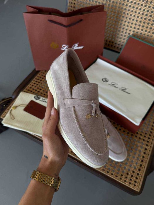 Лофери Loro Piana Loafers Light Beige premium