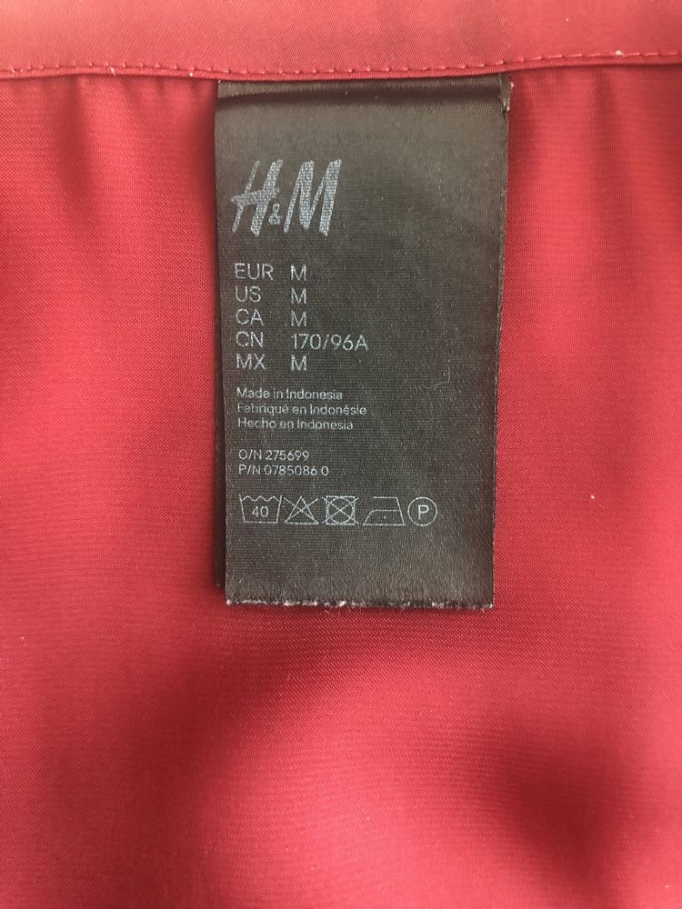 Koszula nocna koronkowa H&M na ramiączkach czerwień koronkowa M/L/XL