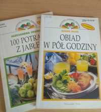 Dwie książki. "Obiad w pół godziny". I "100 potraw z jabłek"