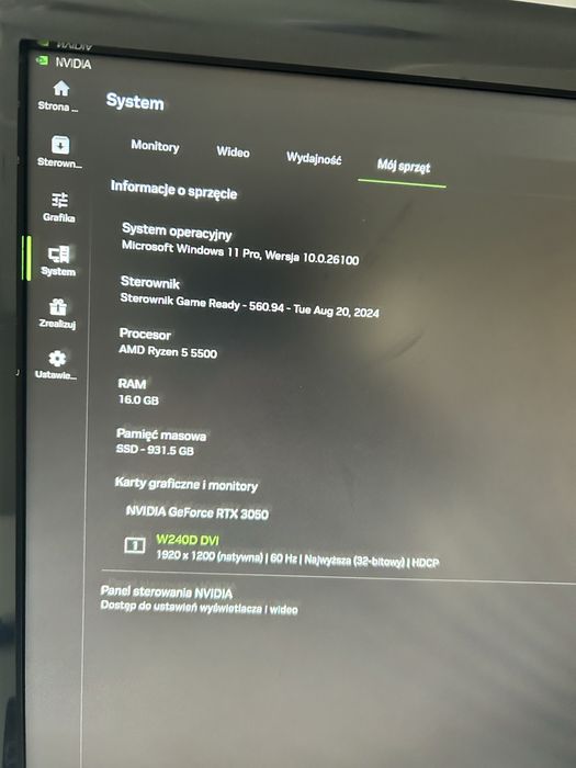 Komputer Gamingowy: 1TB SSD/16GB DDR4/Ryzen 5 5500-3,5GHz/W.11/RTX 8GB