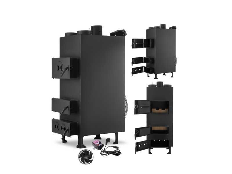 Piec nadmuchowy z nadmuchem dmuchawa HIGHER PN3 o mocy 25 kW ECODESIGN
