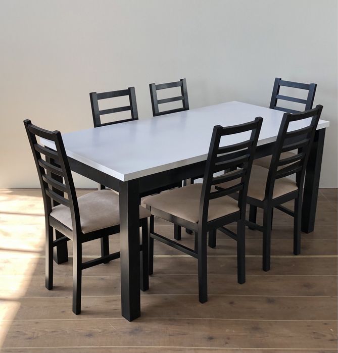 Zestaw 6 krzesel i stol promocja !!