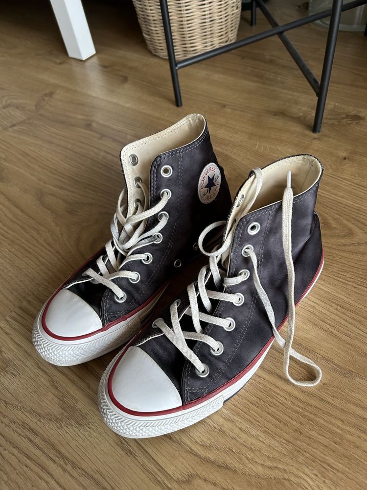 Czarne trampki converse za kostke, dlugie. R.36,5