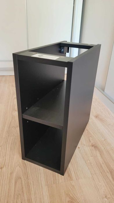 Regał wiszący czarny otwarte półki nowy 20 cm