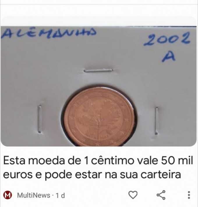 Moeda 1 cêntimo  alemã