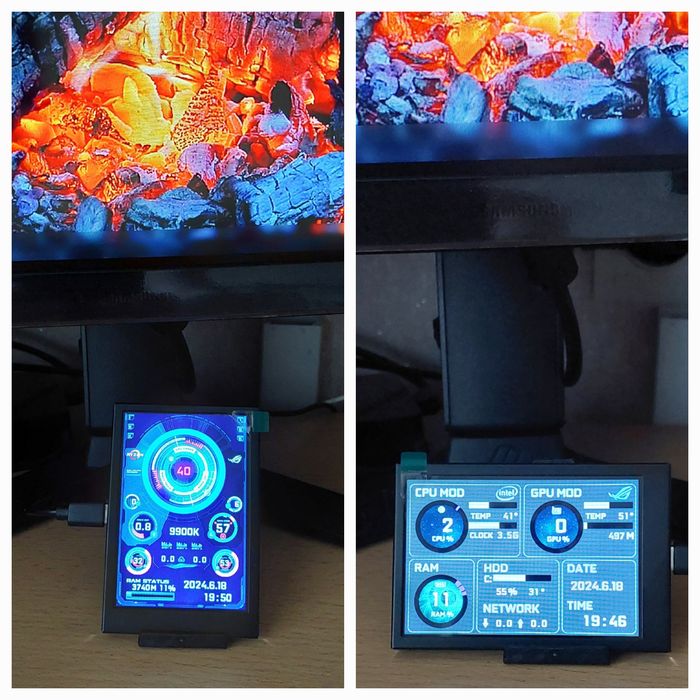 (НОВЫЙ) Экран для мониторинга информации о состоянии работы ПК AIDA64