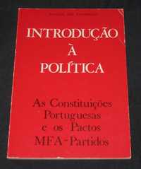 Livro Introdução à Política As Constituições Portuguesas e Pactos MFA