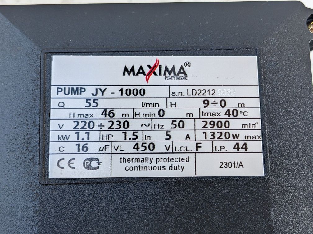 MAXIMA JY-1000 Poland pompa Hidroforova