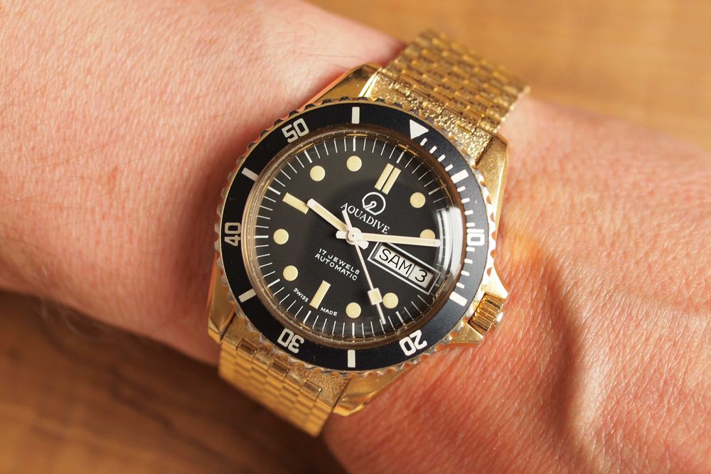 AQUADIVE Automatic z początku lat 80-tych Monnin Brevet 503.305 M.R.P.