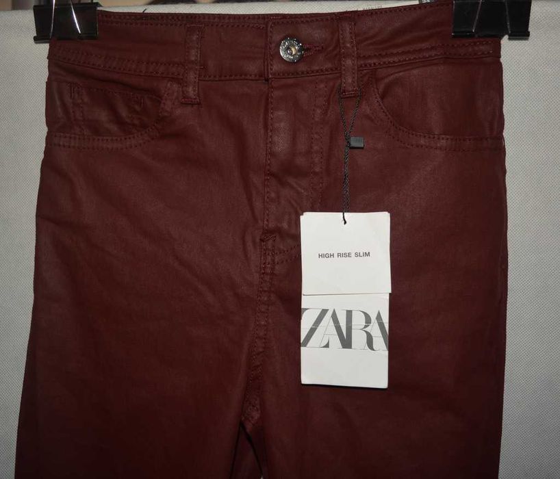Woskowane jeansy Zara 34