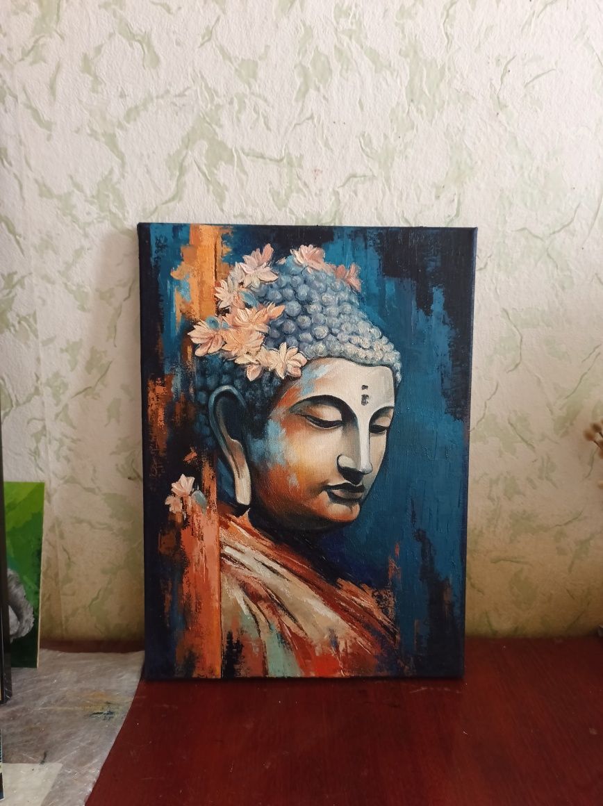 Картина олійними фарбами Будда/ картина маслом
