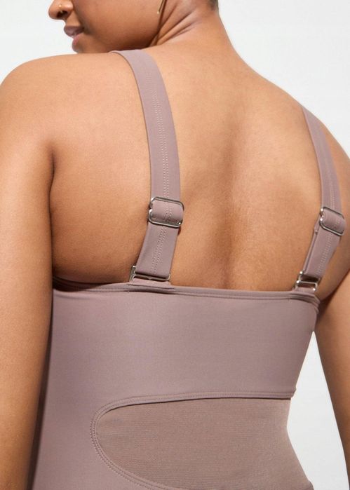 B.P.C kostium kąpielowy asymetryczny fango z siateczką 36.