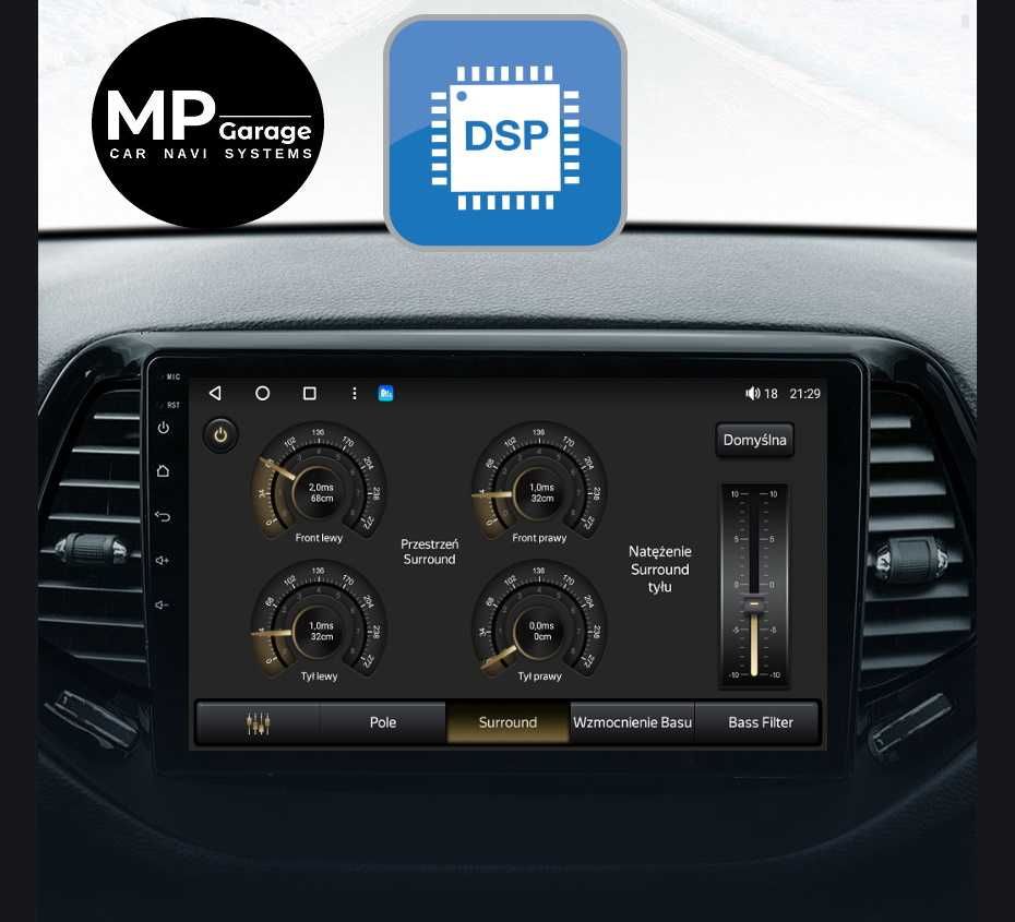 JEEP COMPASS 2 Nawigacja Android_11 CarPlay AndroidAuto 4G LTE Qled