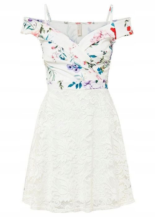 B.P.C sukienka odkryte ramiona koronka 36/38.