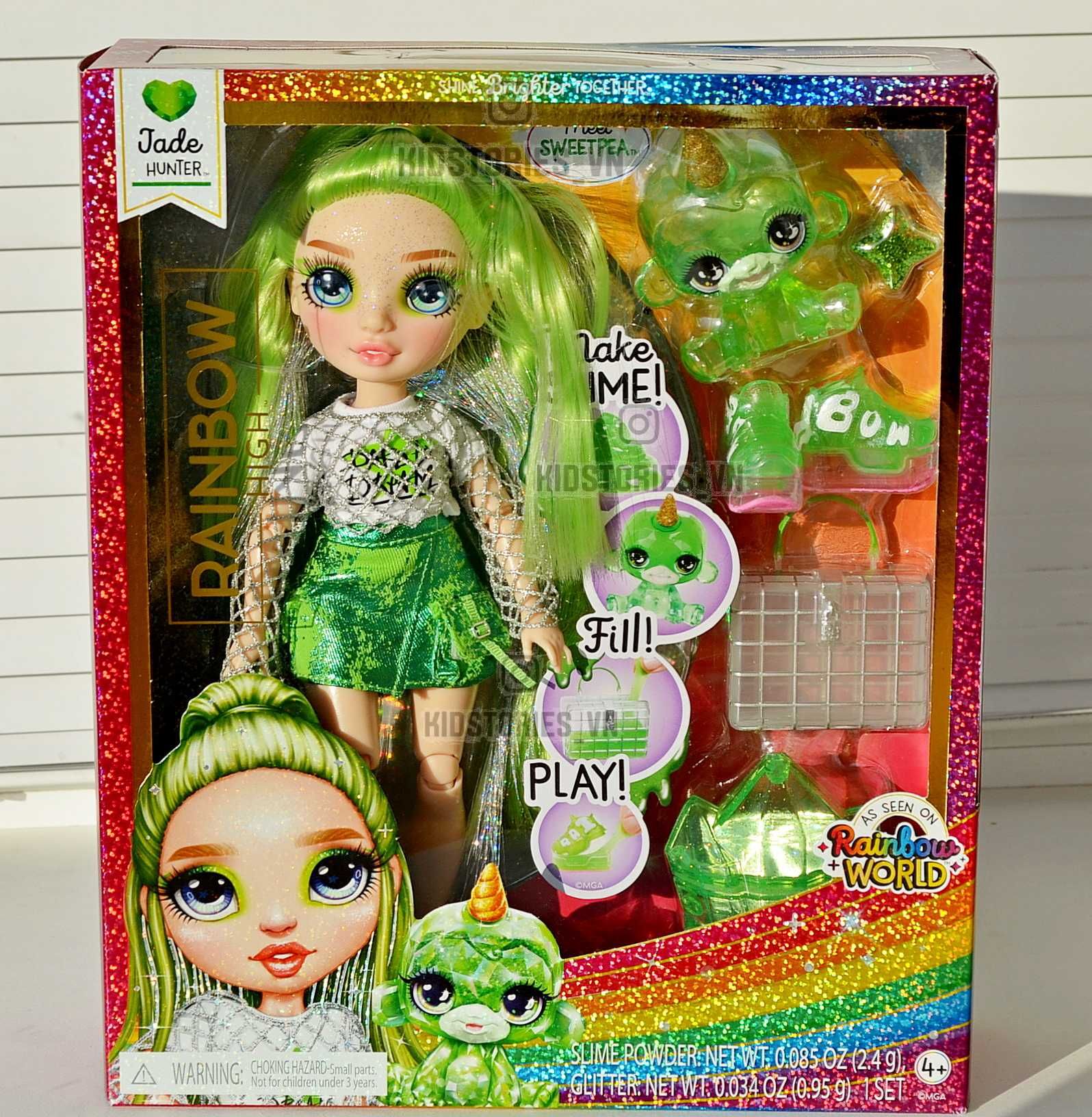 Лялька Rainbow High Jade Slime Kit Pet рейнбоу хай джейд слайм кукла
