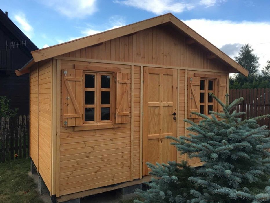 domek drewniany pomieszczenie gospodarcze dom z drewna WARBIT