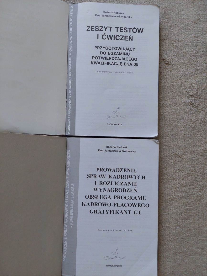 B Padurek, Zeszyt testów i ćwiczeń EKA.05, Prowadzenie spraw kadrowych