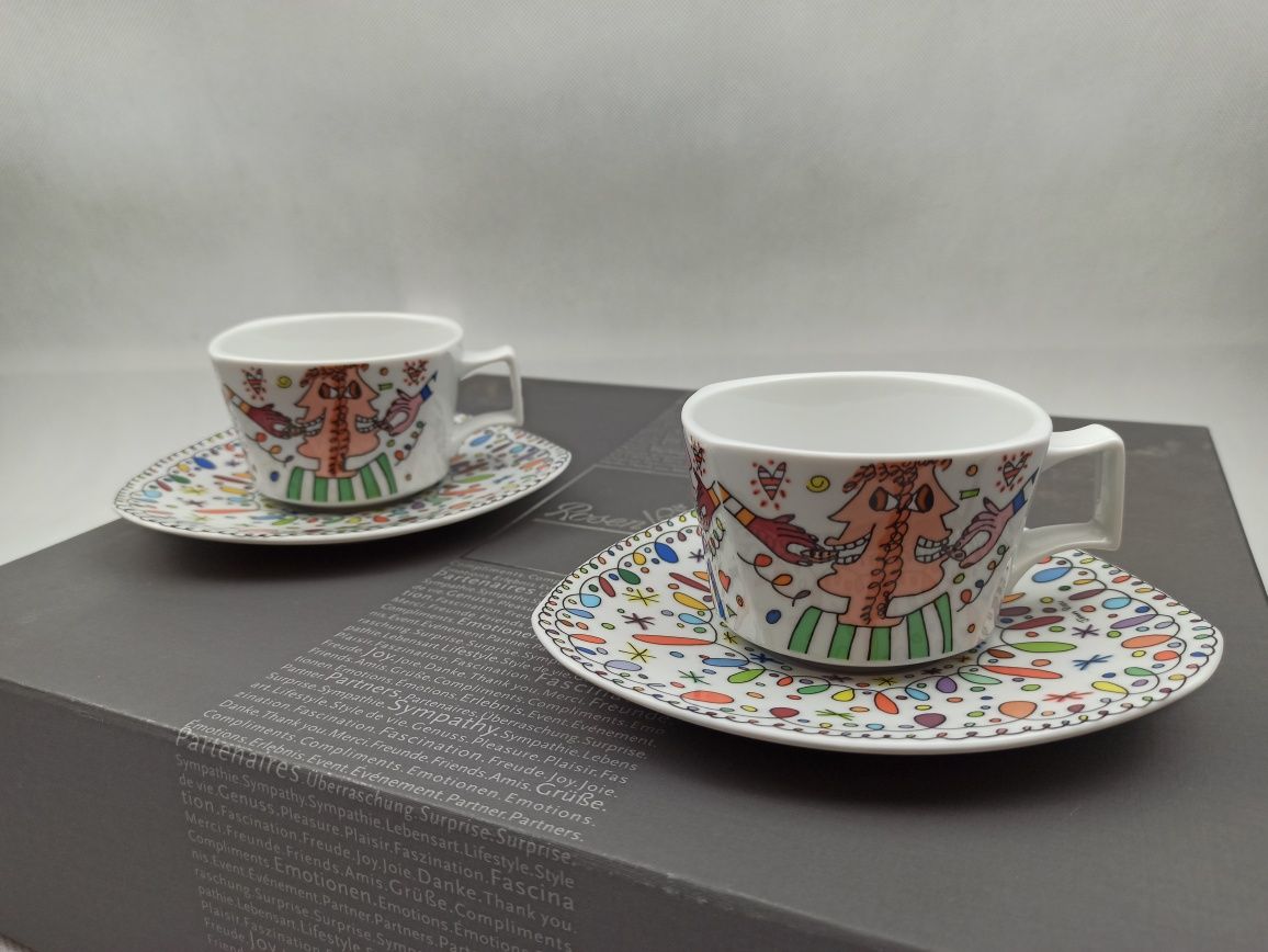Zestaw kolekcjonerski Rosenthal Flash James Rizzi filiżanki Nowy