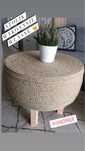 Stolik kawowy handmade z opony