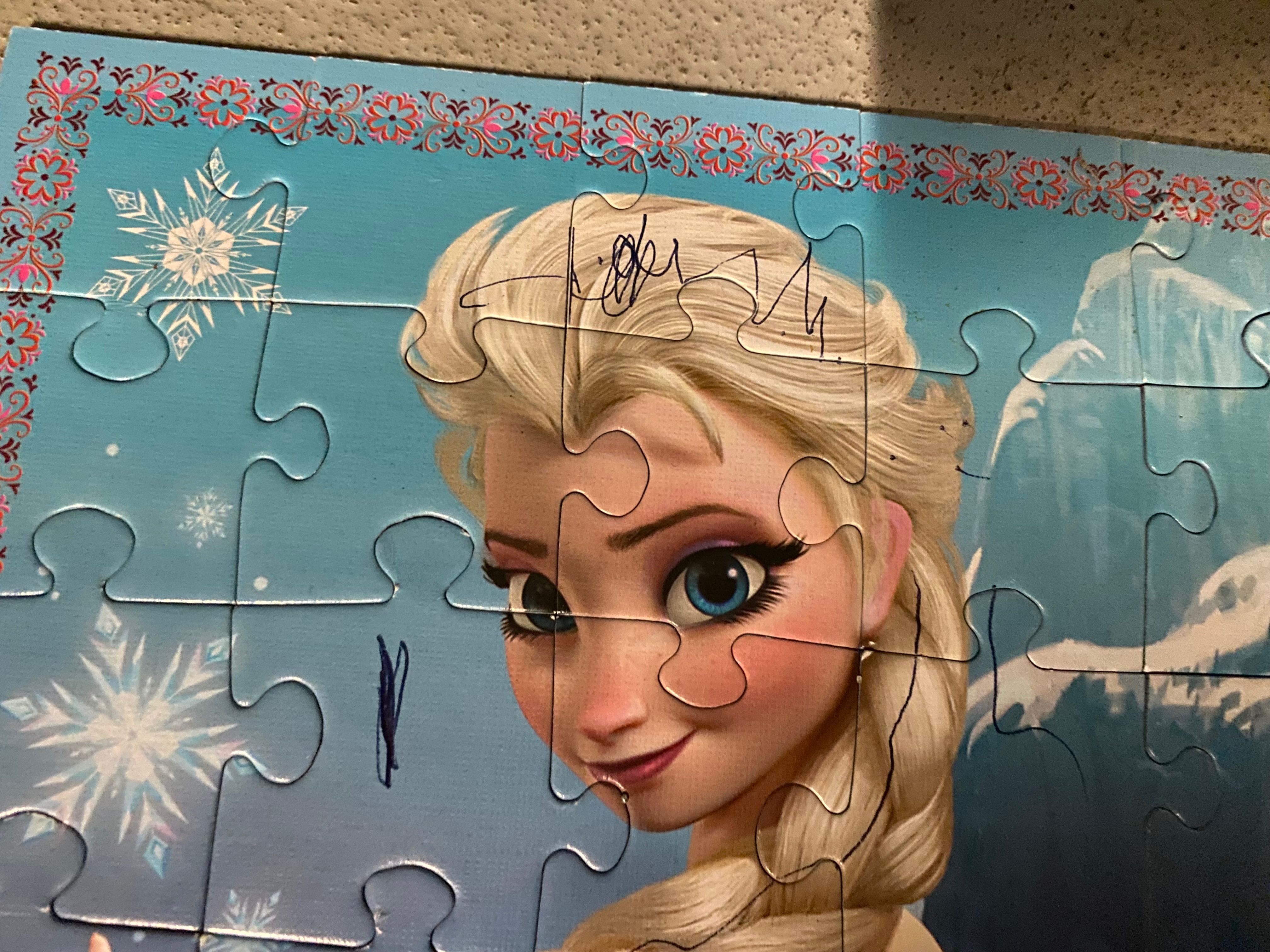 Puzzle Frozen - 2 plansze, 4 +