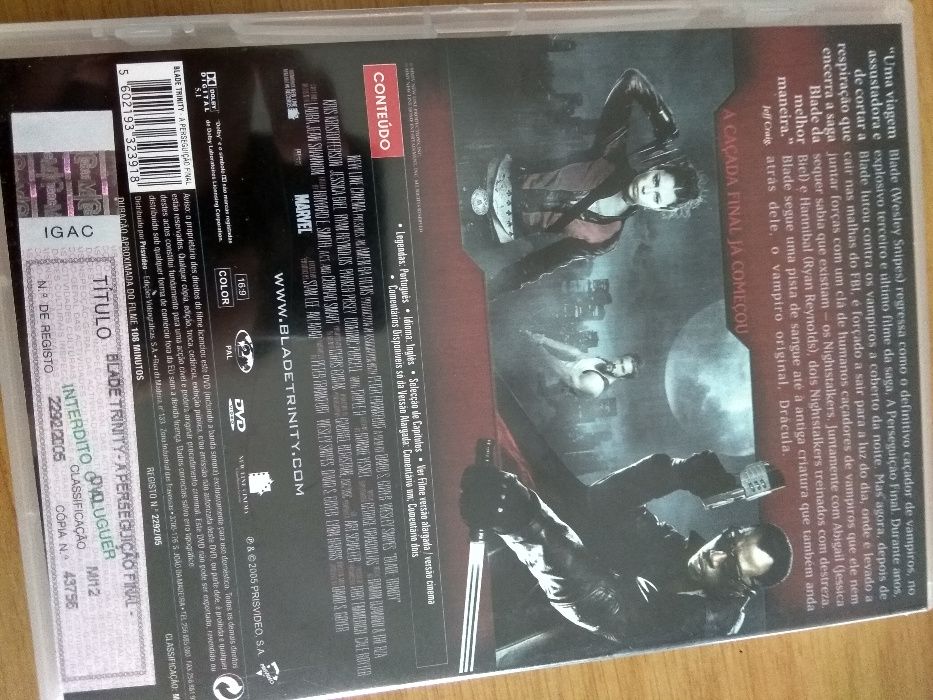 Blade 1 o caçador de vampiros - Wesley Snipes - filme acção terror