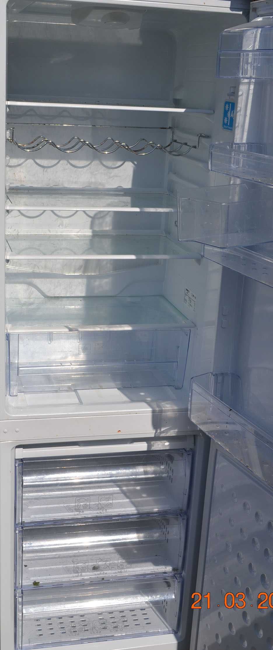 Lodówka Beko 180cm inox. No frost Gwarancja Wyświetlacz Serwis AGD
