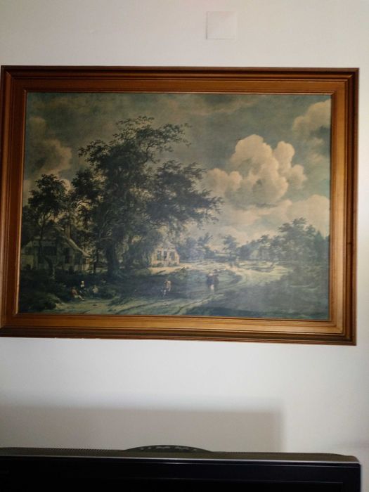 "A view on a high road" Quadro de Meindert Hobbema C 64,4 x A