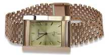 Zegarek z różowego14k 585 złota z bransoletą męski Geneve mw009r