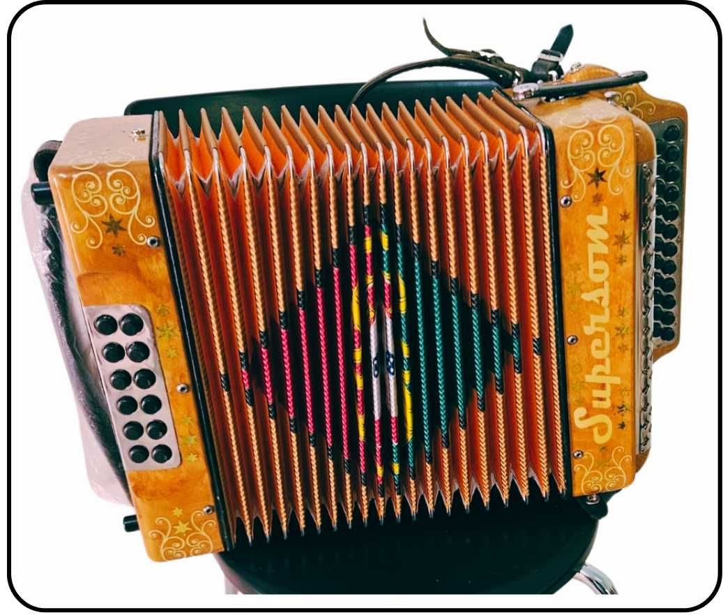 Concertina Supersom Estrela - 3ª Voz - Lá# (c/ Microfones incluídos)