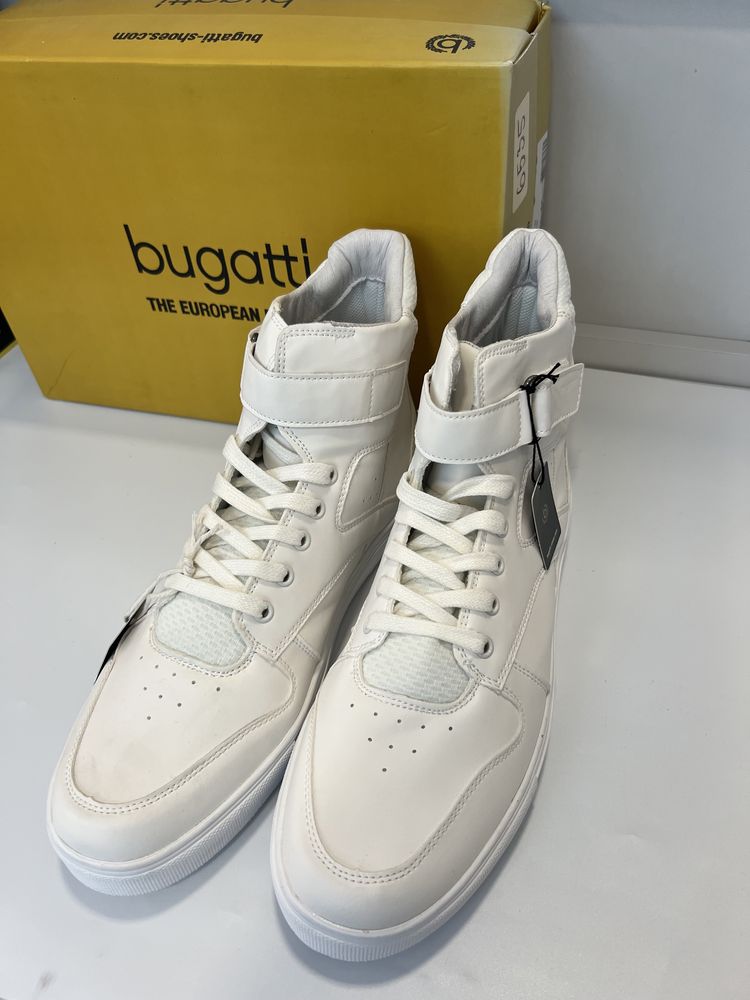 Nowe sneakersy trampki wysokie męskie Bugatti białe 45 outlet
