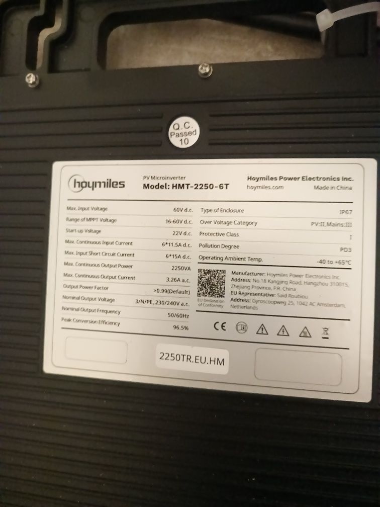 HOYMILES Mikroinwerter HMT-2250-6T (3-fazowy 31szt