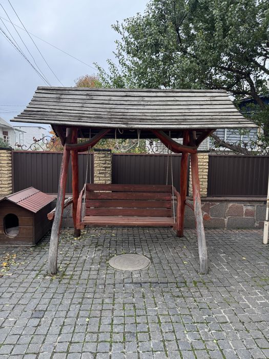 Качеля садова деревʼяна