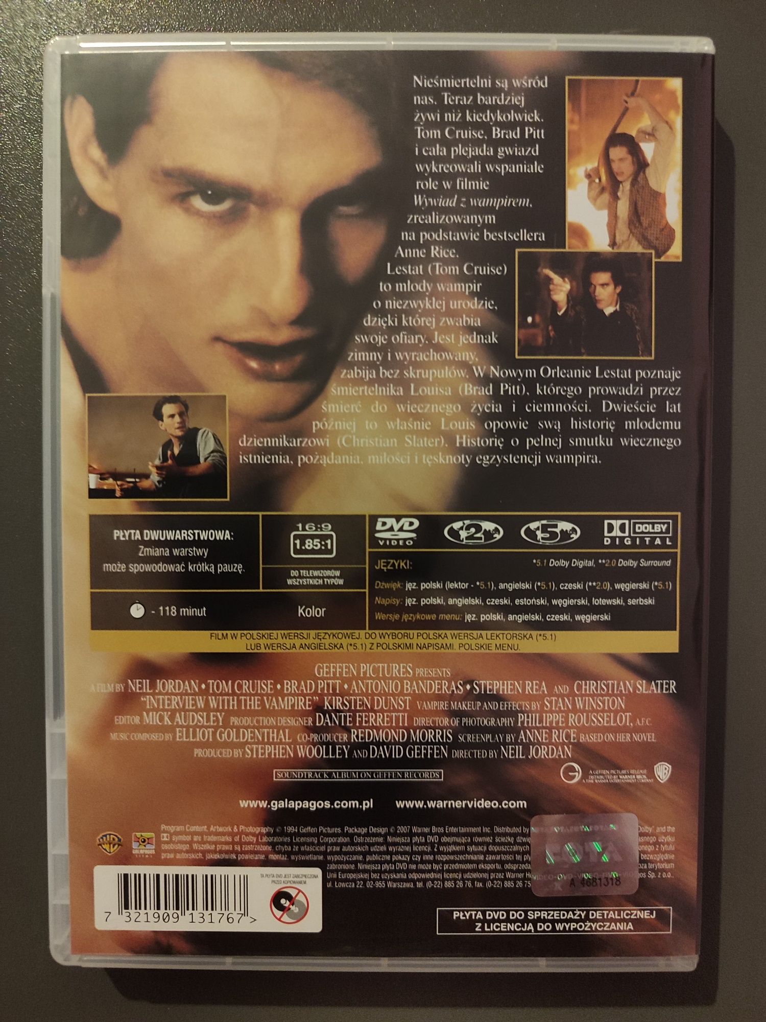 Wywiad z wampirem DVD