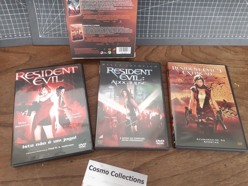 Box DVDs Resident Evil Triologia