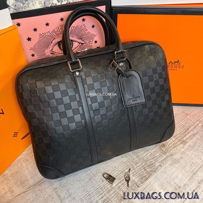 Мужской кожаный портфель Louis Vuitton Чоловічий шкіряний