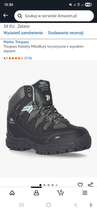 nowe Buty trekkingowe miejskie Trespass membrana damskie