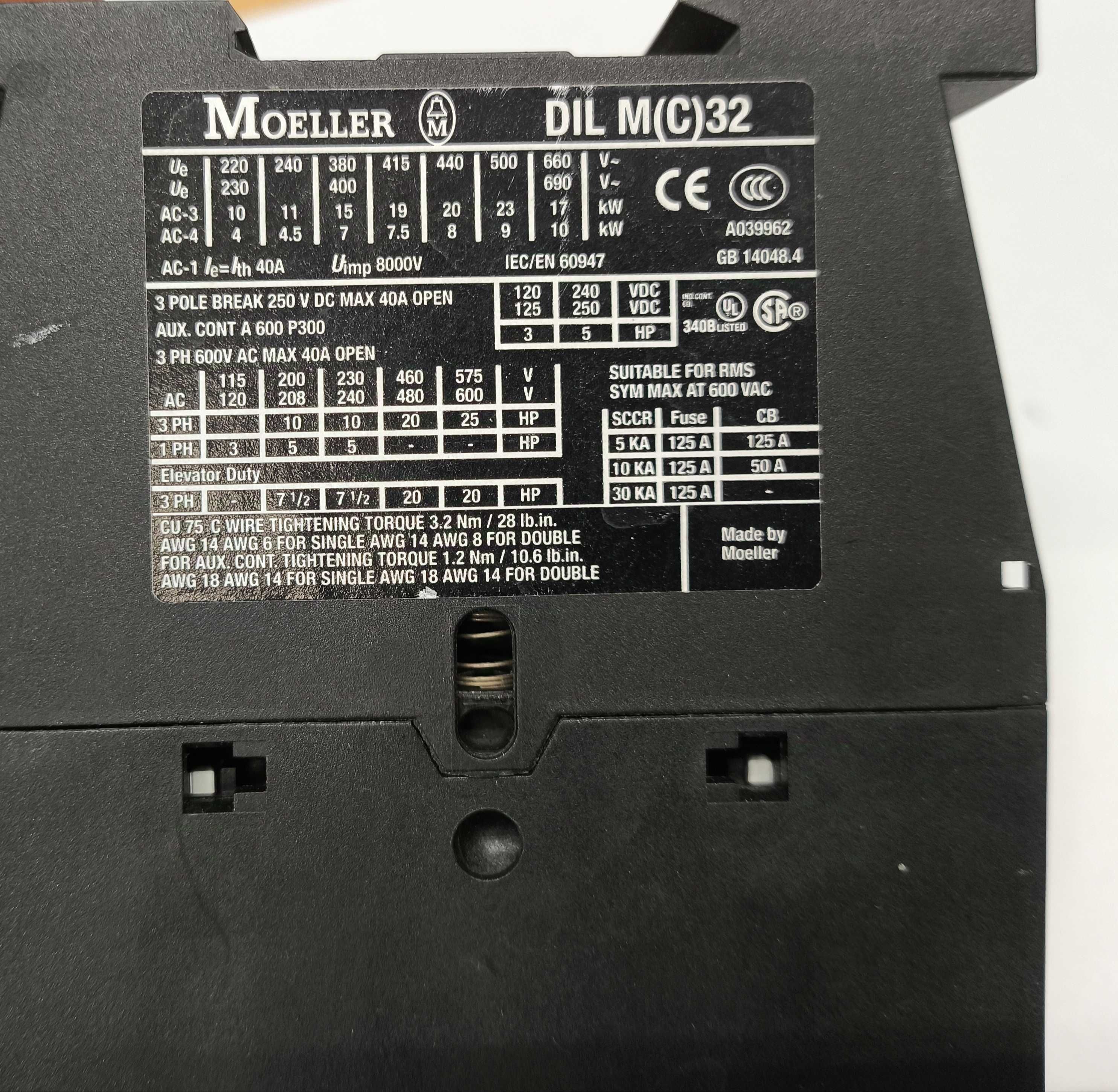 Stycznik eaton  moeller 40A 19KW 45A 25KW DIL M25 DIL M32