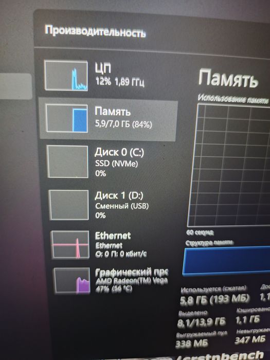 Ноутбук HP 14" CM0202NG- Ryzen 2500u 8 core, 8 gb ram, 128 ssd, vega 8