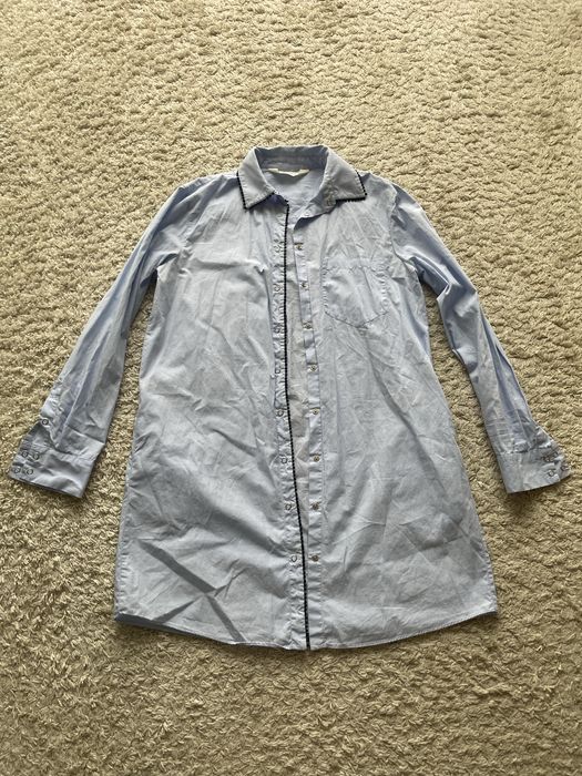 Zara tunika/dluga koszula, rozmiar XS/34, oversize style, blękitna