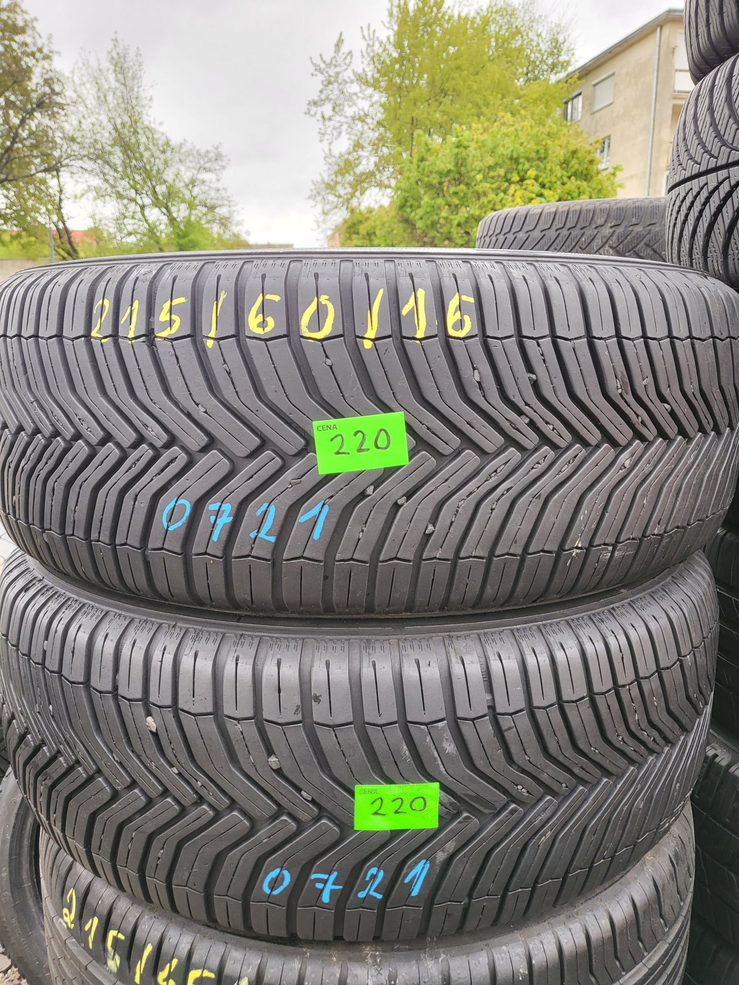 Opony całoroczne 215/60/16 Michelin 0721r. Montaż Gratis! Wysyłka!

ro