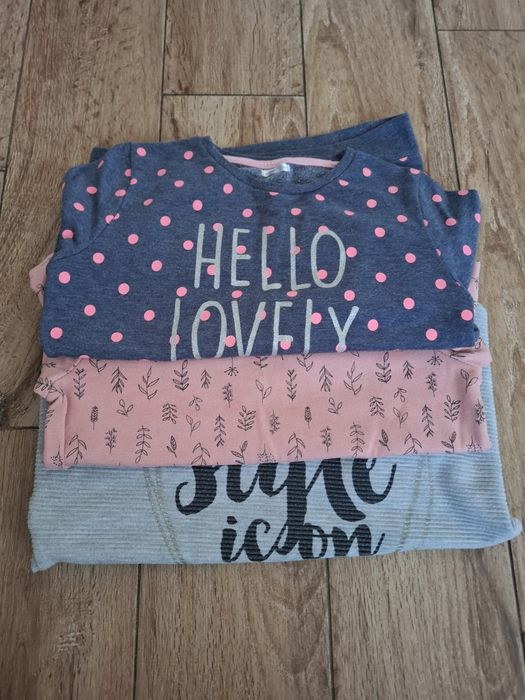 Zestaw 3 szt. bluzki rozm. 128