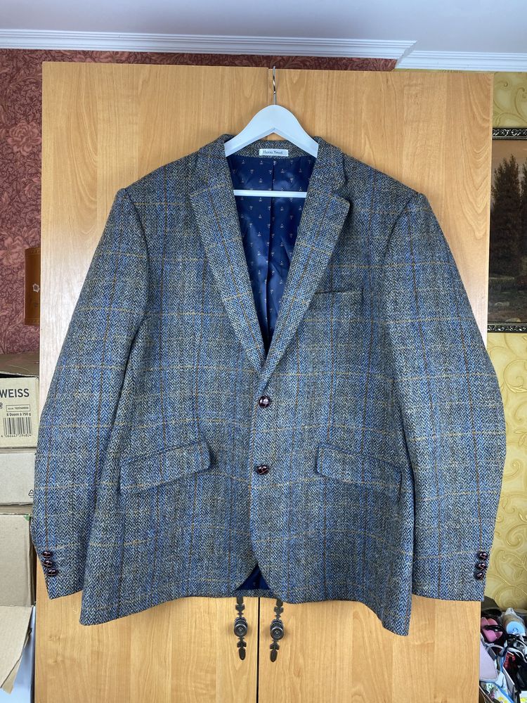 Пиджак твидовый Harris Tweed оригинал L-XL